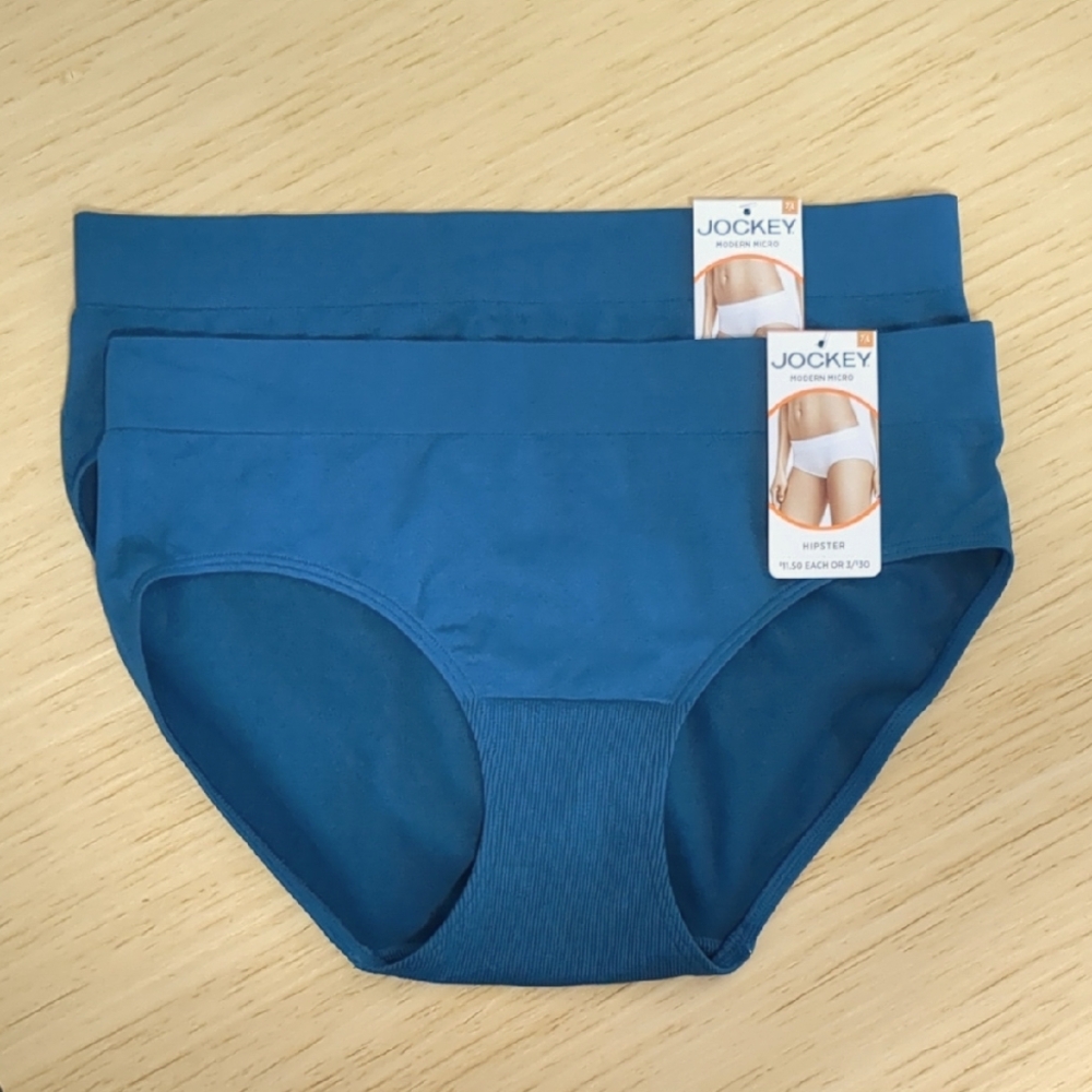 NWT Two Jockey Women's Modern Micro Seamfree Hipster 7L - Blue Monday